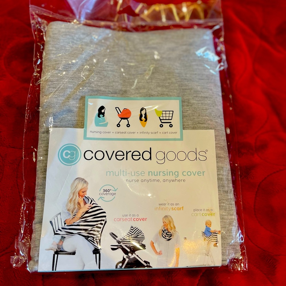 NWT Covered Goods Nursing Cover Breastfeeding Shall Gray